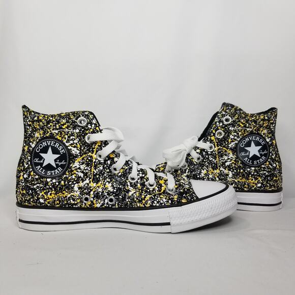 Converse Unisex CTAS Splatter Paint Hi Tops Women Size 7 #A00468F NWT - Picture 3 of 10
